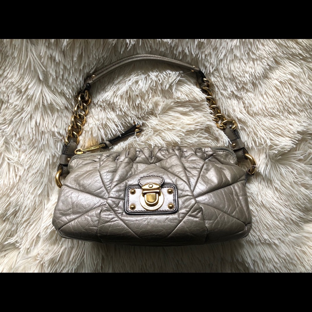 Marc Jacobs Silver Leather Patchwork Camilla Bag - image 7